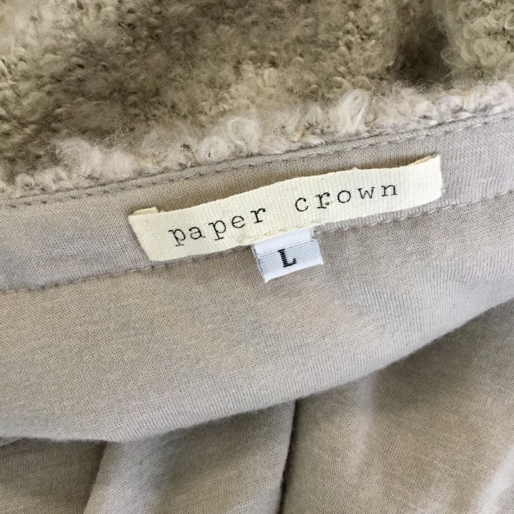 Paper crown fuzzy wool Moto jacket - Picture 4 of 5